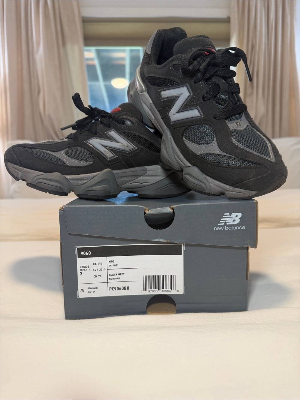 New Balance Black and Gray Athletic Sneakers